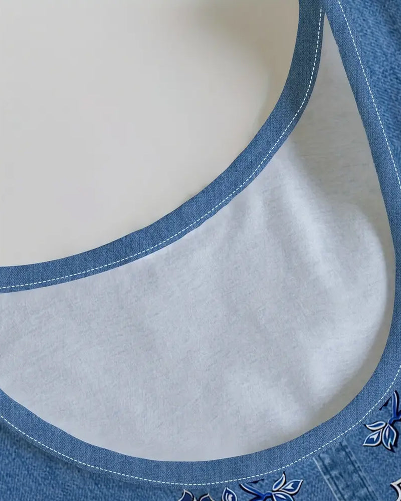 Denise | Mouwloze jurk in denimlook