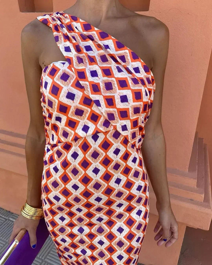 Irmgardi | Elegante jurk met één schouder