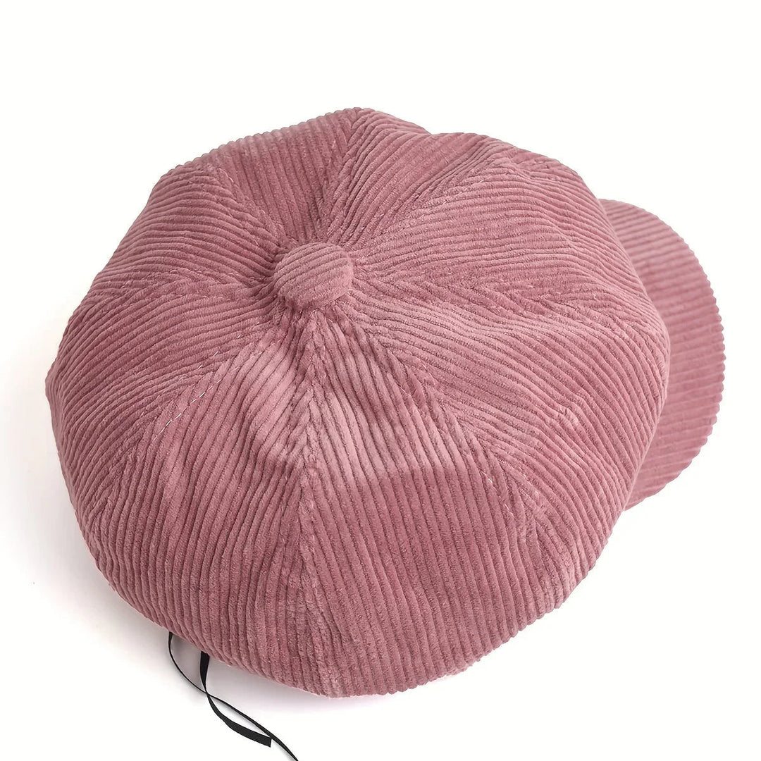 Gabriel | Bruine corduroy newsboy cap in vintage stijl