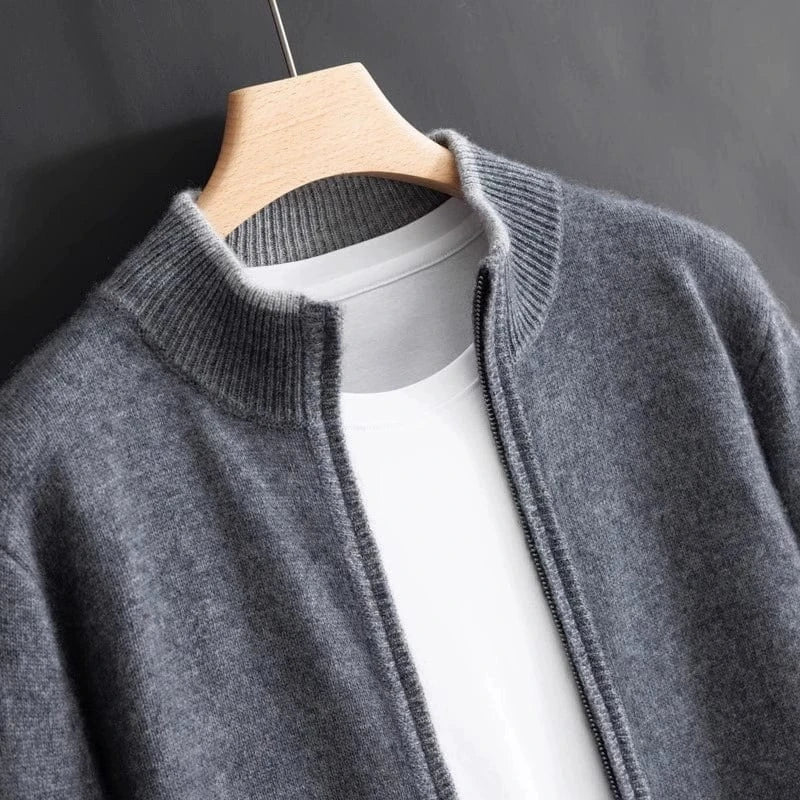 Aidan | Crown Cashmere Cardigan met Rits