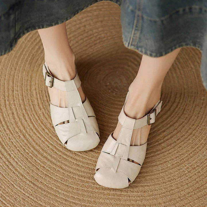Coralia | Sandalen met dikke hak