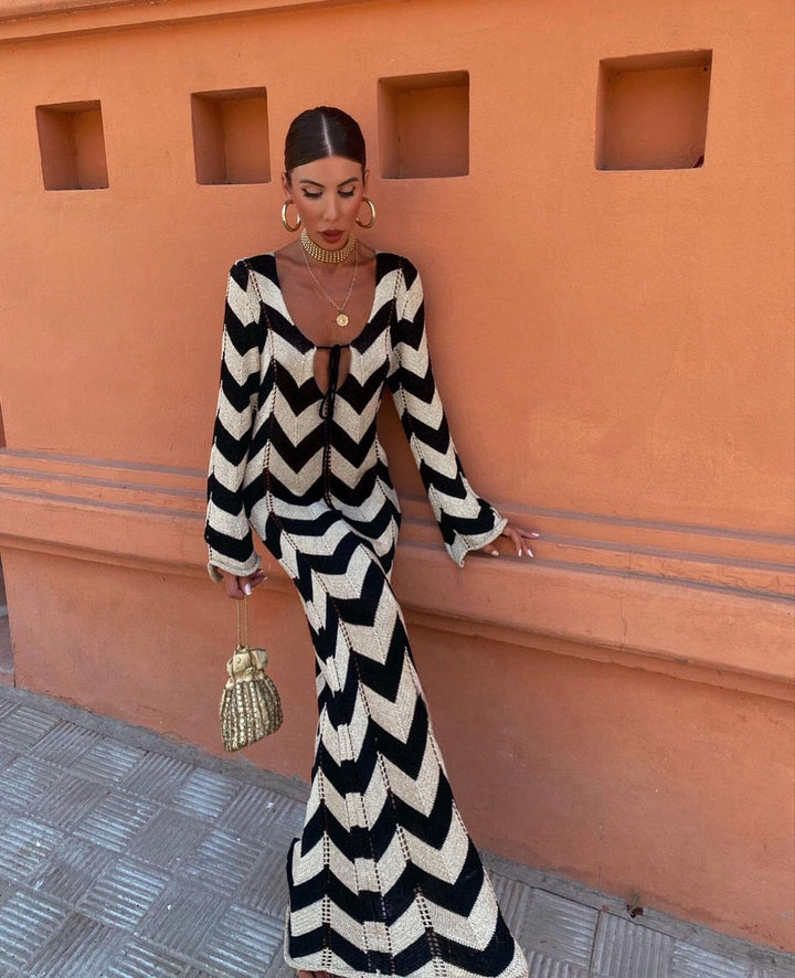 Santorini | Lange jurk van garen