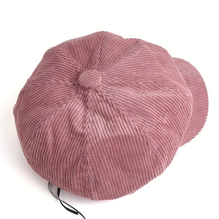 Gabriel | Bruine corduroy newsboy cap in vintage stijl