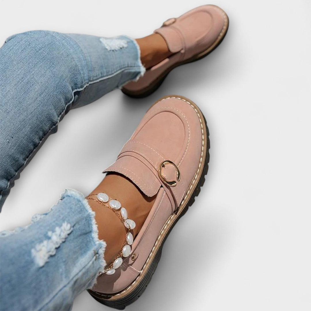 Lora | Casual Moccasins met Ronde Neus